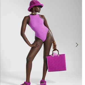 High Neck Skims Fendi Bodysuit- Brand new never worn💜 *This item is sold out”